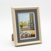 Porta Retrato de Mesa Duo Rustic 10x15cm - Acinzentada