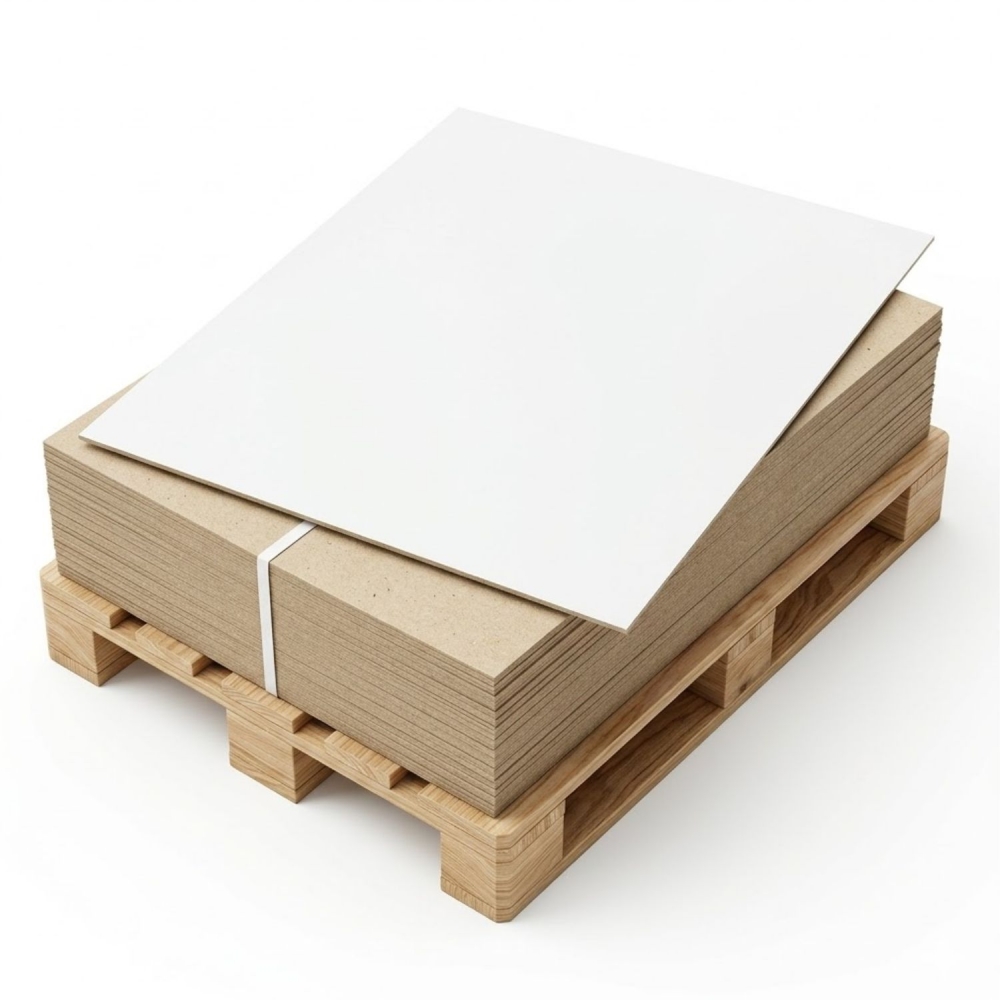 Chapa de Papelão Laminado Branco (Uma Face) 80x100