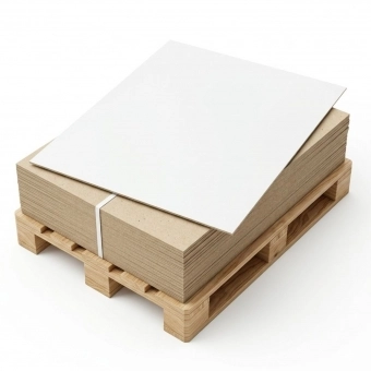 Chapa de Papelão Laminado Branco Uma Face 80x100cm