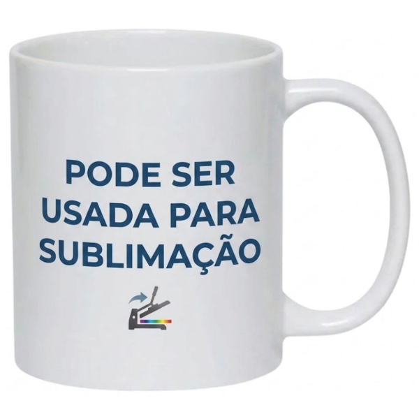 Caneca de Cerâmica Branca Lisa para Sublimação 325ml