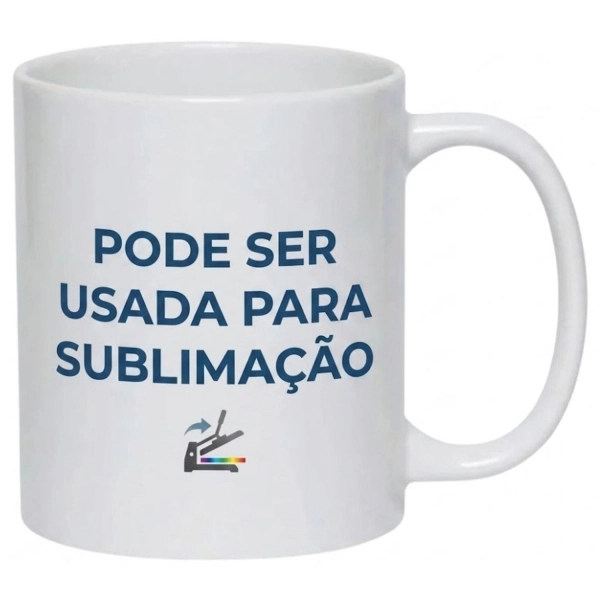 Caneca de Cerâmica Branca Lisa para Sublimação 325ml