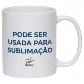 Caneca de Cerâmica Branca Lisa para Sublimação 325ml