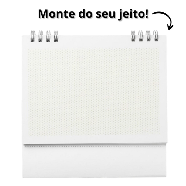 Calendário Expositor 12 Fotos 15x21cm Autocolante Branco