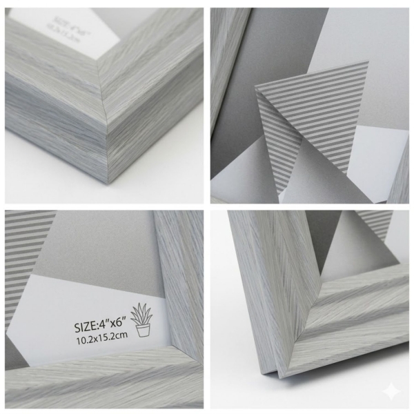 Porta-Retrato de Mesa Grey Matte 10x15