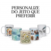 Caneca de Cerâmica Branca Lisa para Sublimação 325ml