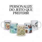 Caneca de Cerâmica Branca Lisa para Sublimação 325ml