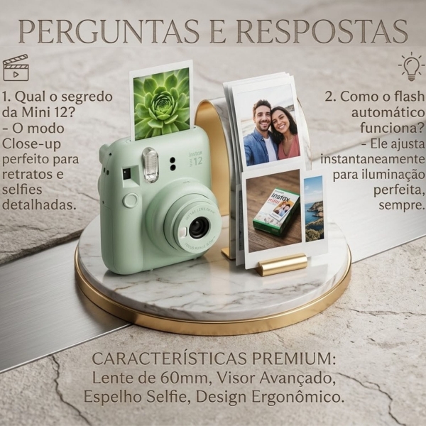 Câmera instantânea Fujifilm Instax Mini 12 - Verde