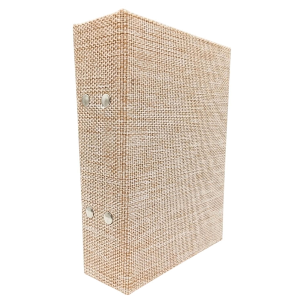 Álbum 10x15 de 120 Fotos Revestido em Tecido Linho Premium - Bege