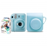 Kit Camera Instax Mini 12 com 10 fotos e Bolsa Exclusiva - Azul