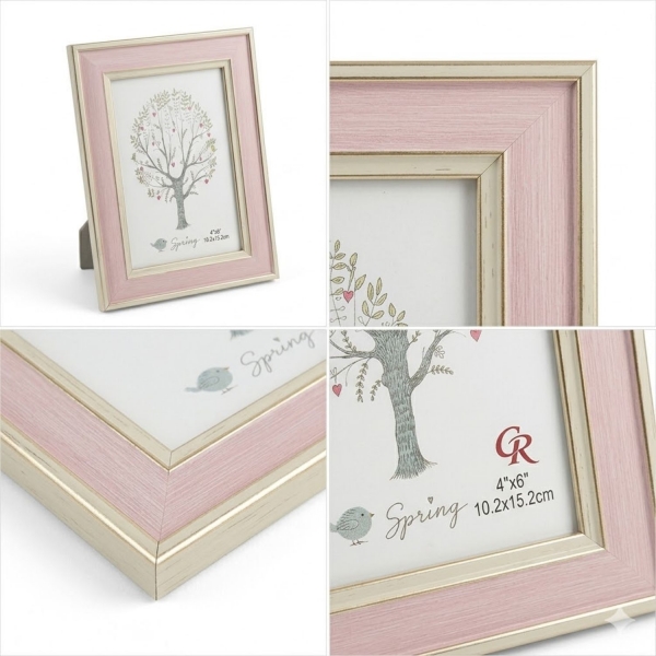 Porta-Retrato de Mesa Soft Pink & Gold 10x15