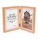 Porta Retrato Duplo Articulado Pinus madeira natural MDF - Porta Retrato Duplo Articulado Pinus madeira natural MDF ROSA CLARO