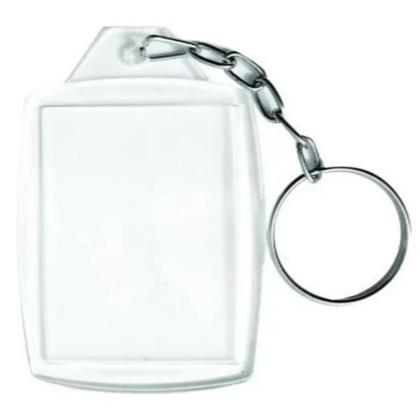Chaveiro Para Foto 3x4 Acrílico Retangular 10 Unidades