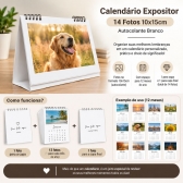 Calendário Expositor 14 Fotos 10x15cm Autocolante Branco
