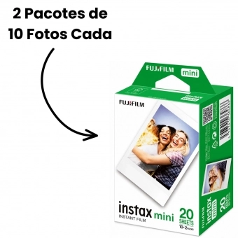 Filme Fujifilm Instax Mini 20 Fotos Câmeras Mini Polaroid