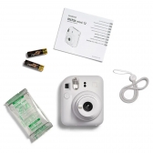 Kit Camera Instax Mini 12 com 10 fotos e Bolsa Exclusiva - Branco