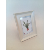 Porta-Retrato de Mesa com Moldura Branca Bisotada