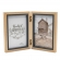 Porta Retrato Duplo Articulado Pinus madeira natural MDF