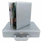 Estojo com Álbum 15x21 ou 20x25 Montável Prata Linha Quality
