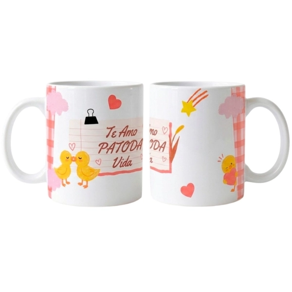 Caneca Xícara Namorados Te Amo Patoda Vida Casal Love