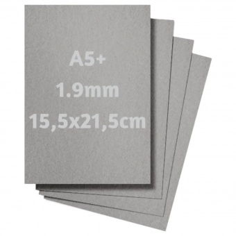 Papelão Cinza Holler 1.9mm 50 Pc 15,5x21,5 Capa Encardenação